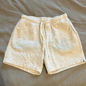 pacsun white/grey sweatshorts